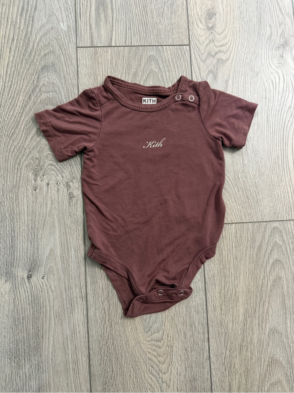 Kith Kids Short Sleeve One-Piece in Maroon